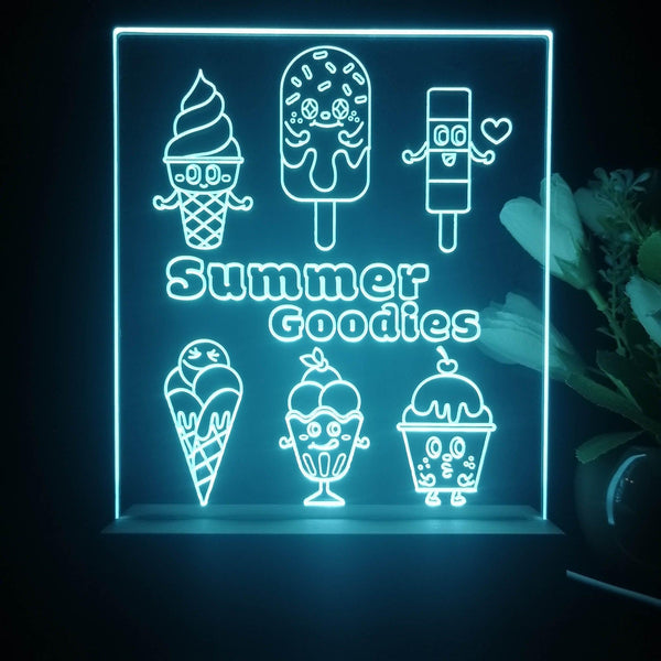 ADVPRO Summer Goodies Ice cream Tabletop LED neon sign st5-j5060 - Sky Blue