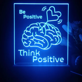 ADVPRO Be positive think positive Tabletop LED neon sign st5-j5061 - Blue