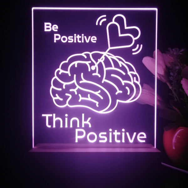 ADVPRO Be positive think positive Tabletop LED neon sign st5-j5061 - Purple