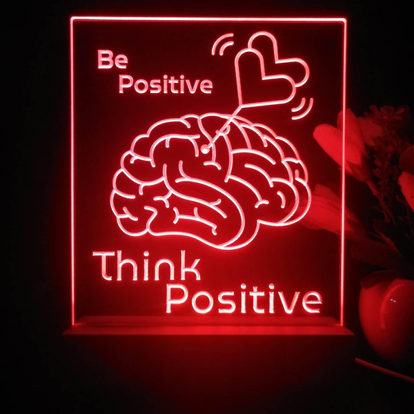 ADVPRO Be positive think positive Tabletop LED neon sign st5-j5061 - Red