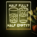 ADVPRO Half full? Half empty? Tabletop LED neon sign st5-j5062 - Yellow