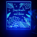 ADVPRO Deep breath and relax Tabletop LED neon sign st5-j5063 - Blue