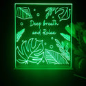 ADVPRO Deep breath and relax Tabletop LED neon sign st5-j5063 - Green