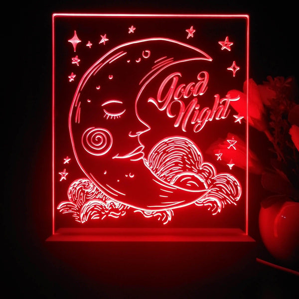 ADVPRO Classic moon - good night Tabletop LED neon sign st5-j5067 - Red