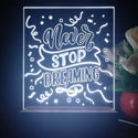 ADVPRO Never stop dreaming Tabletop LED neon sign st5-j5068 - White