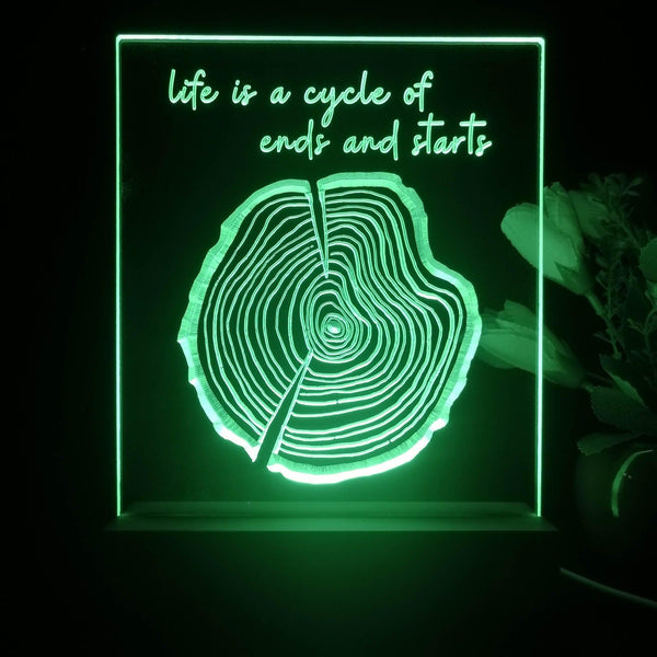 ADVPRO Tree- growth rings Tabletop LED neon sign st5-j5069 - Green
