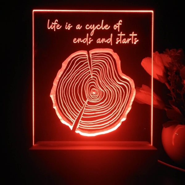 ADVPRO Tree- growth rings Tabletop LED neon sign st5-j5069 - Red
