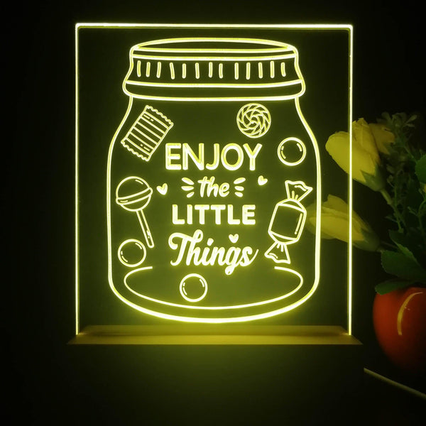ADVPRO Enjoy the little things Tabletop LED neon sign st5-j5070 - Yellow