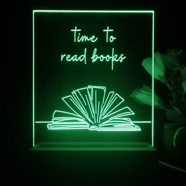 ADVPRO Time to read books Tabletop LED neon sign st5-j5071 - Green
