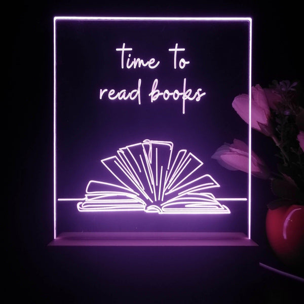 ADVPRO Time to read books Tabletop LED neon sign st5-j5071 - Purple
