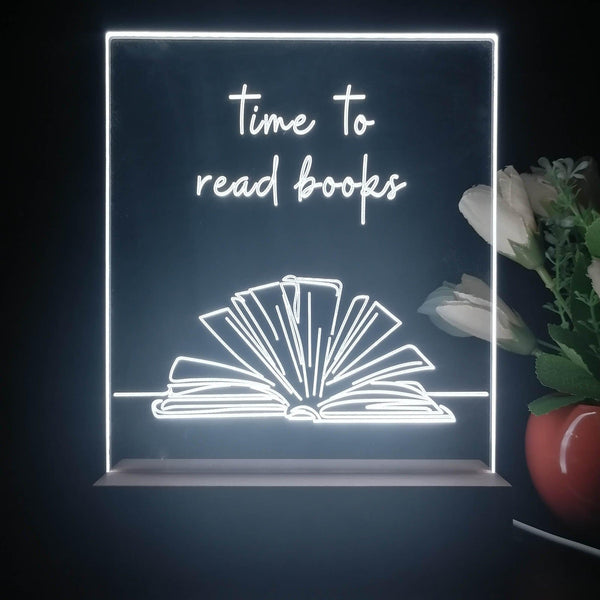 ADVPRO Time to read books Tabletop LED neon sign st5-j5071 - White