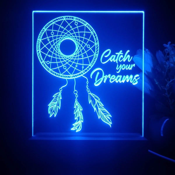 ADVPRO Catch your dreams Tabletop LED neon sign st5-j5073 - Blue