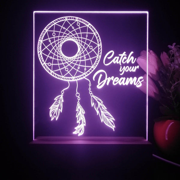 ADVPRO Catch your dreams Tabletop LED neon sign st5-j5073 - Purple