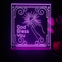 ADVPRO God bless you Tabletop LED neon sign st5-j5074 - Purple