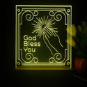 ADVPRO God bless you Tabletop LED neon sign st5-j5074 - Yellow