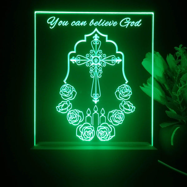 ADVPRO You can believe god Tabletop LED neon sign st5-j5075 - Green