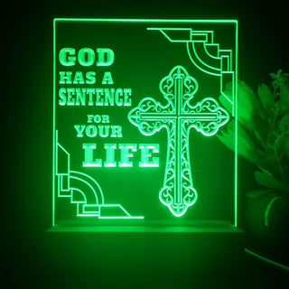 ADVPRO God has a sentence for your life Tabletop LED neon sign st5-j5076 - Green