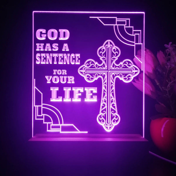 ADVPRO God has a sentence for your life Tabletop LED neon sign st5-j5076 - Purple