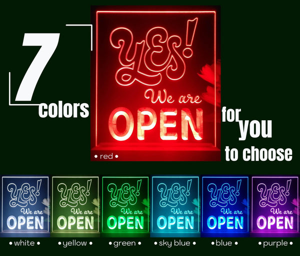 ADVPRO Yes, we are open Tabletop LED neon sign st5-j5079