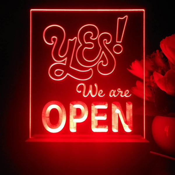 ADVPRO Yes, we are open Tabletop LED neon sign st5-j5079 - Red