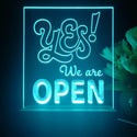 ADVPRO Yes, we are open Tabletop LED neon sign st5-j5079 - Sky Blue