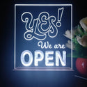 ADVPRO Yes, we are open Tabletop LED neon sign st5-j5079 - White