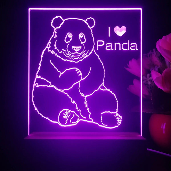 ADVPRO I love panda Tabletop LED neon sign st5-j5080 - Purple