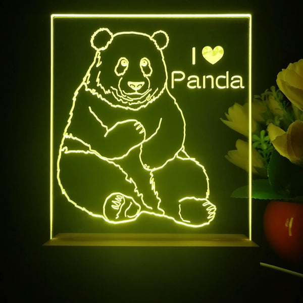 ADVPRO I love panda Tabletop LED neon sign st5-j5080 - Yellow