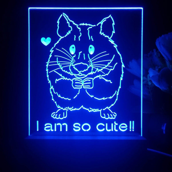 ADVPRO I am so cute !! Tabletop LED neon sign st5-j5082 - Blue