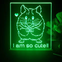 ADVPRO I am so cute !! Tabletop LED neon sign st5-j5082 - Green