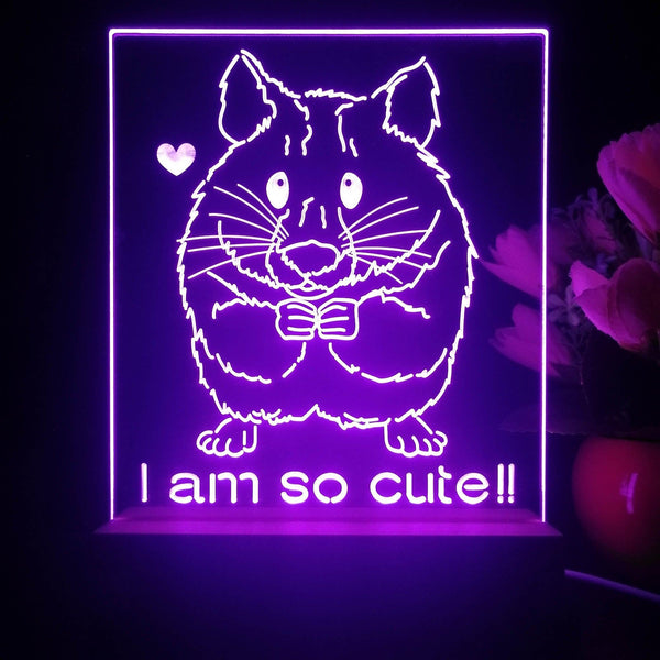 ADVPRO I am so cute !! Tabletop LED neon sign st5-j5082 - Purple