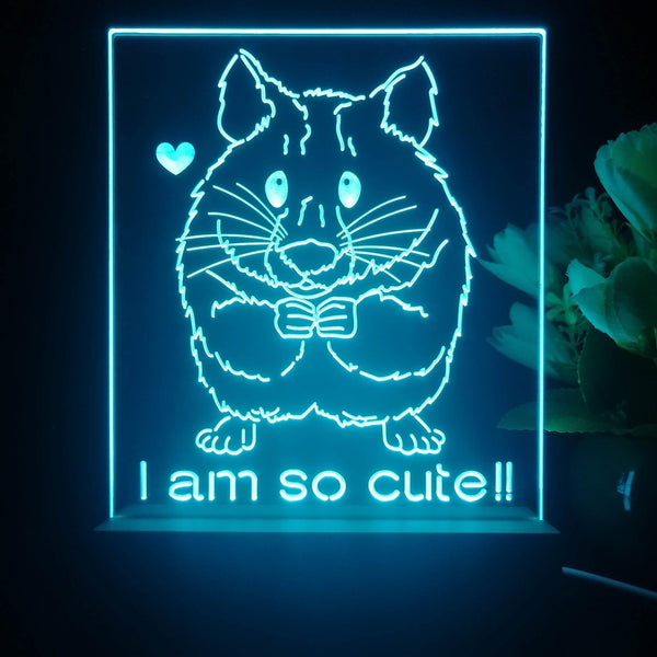 ADVPRO I am so cute !! Tabletop LED neon sign st5-j5082 - Sky Blue