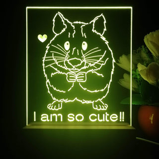 ADVPRO I am so cute !! Tabletop LED neon sign st5-j5082 - Yellow