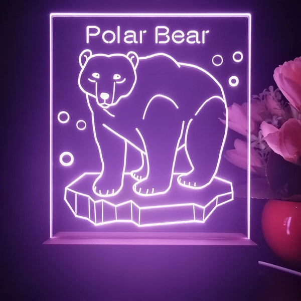 ADVPRO Polar Bear Tabletop LED neon sign st5-j5083 - Purple