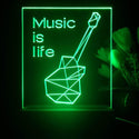 ADVPRO Music is life Tabletop LED neon sign st5-j5085 - Green