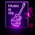 ADVPRO Music is life Tabletop LED neon sign st5-j5085 - Purple