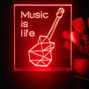 ADVPRO Music is life Tabletop LED neon sign st5-j5085 - Red