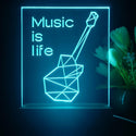 ADVPRO Music is life Tabletop LED neon sign st5-j5085 - Sky Blue