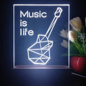 ADVPRO Music is life Tabletop LED neon sign st5-j5085 - White