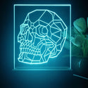 ADVPRO Skull head outline Tabletop LED neon sign st5-j5086 - Sky Blue