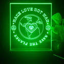 ADVPRO Make love No war Save the planet Tabletop LED neon sign st5-j5087 - Green