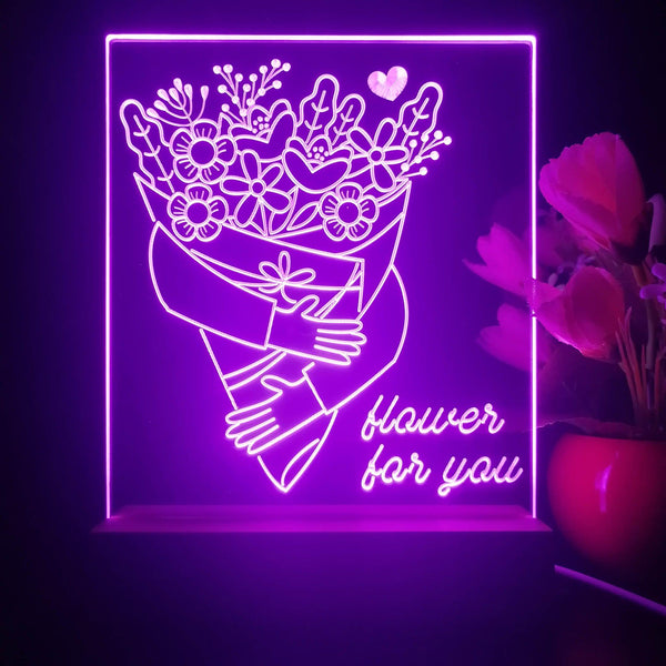 ADVPRO Flower for you Tabletop LED neon sign st5-j5088 - Purple