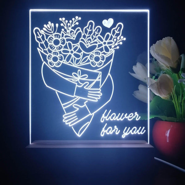 ADVPRO Flower for you Tabletop LED neon sign st5-j5088 - White