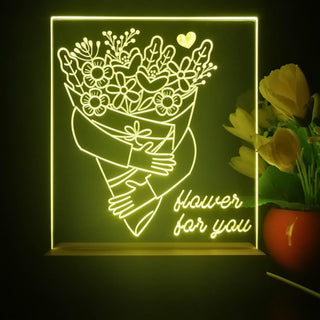 ADVPRO Flower for you Tabletop LED neon sign st5-j5088 - Yellow