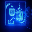 ADVPRO A cat with classic lamp Tabletop LED neon sign st5-j5089 - Blue