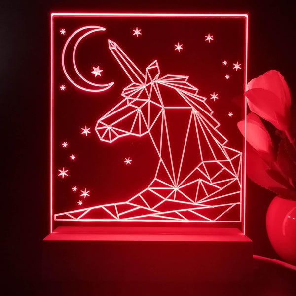 ADVPRO Unicorn in graphic format Tabletop LED neon sign st5-j5093 - Red