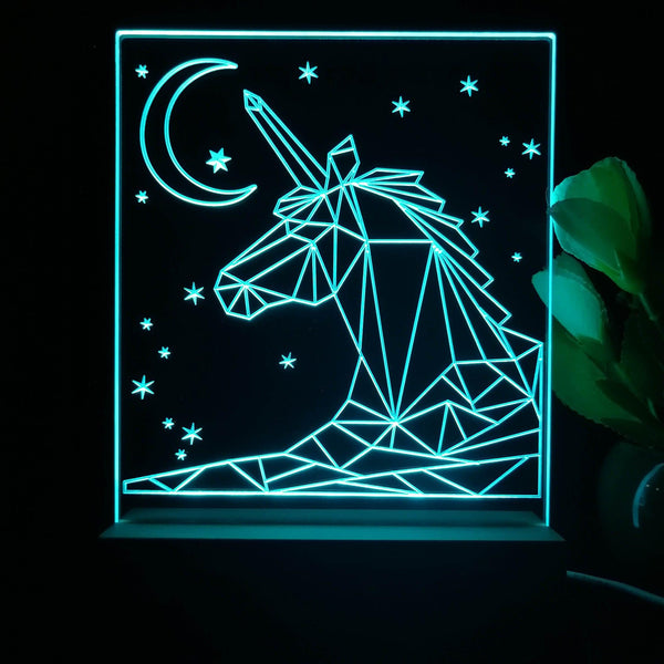 ADVPRO Unicorn in graphic format Tabletop LED neon sign st5-j5093 - Sky Blue
