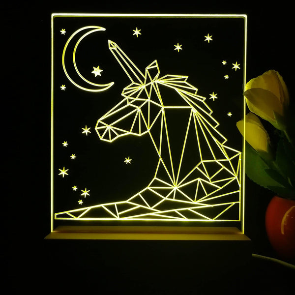 ADVPRO Unicorn in graphic format Tabletop LED neon sign st5-j5093 - Yellow
