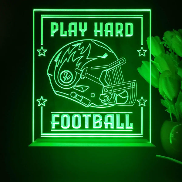 ADVPRO Play Hard Football Tabletop LED neon sign st5-j5098 - Green