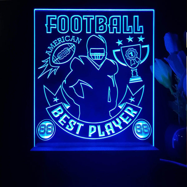 ADVPRO Football – bast player Tabletop LED neon sign st5-j5099 - Blue